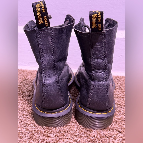 Dr. Martens 1460 Pascal Black Virginia Leather Soft Boots Women’s Size 6 - Picture 3 of 7